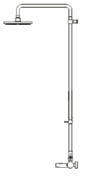 Waterevolution Flow thermostatische drie-weg douchemengkraan met hoofddouche 250mm en ronde handdouche koper T131TNR25CPE