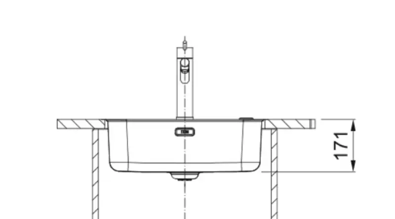 OUTLET Schade Franke Smart SRX 210.50 T RVS spoelbak 50x40 vlakinbouw 127.0688.777