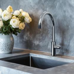 Waterevolution Flow keukenmengkraan met ronde draaibare uitloop chroom T158U01