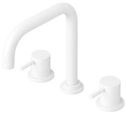 Waterevolution Flow 3-gats haakse keukenmengkraan met draaibare uitloop en gefilterd water aansluiting wit T152HBR