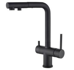 Ausmann Ellington 3-Weg Keukenmengkraan met Uittrekbare Uitloop en Gefilterd Water – Antraciet - 1208970495