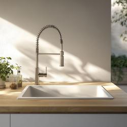 Ausmann Ceramic Ember Keramische Witte Spoelbak - Opbouw en Onderbouw 54 x 40 cm met RVS plug 1208970508