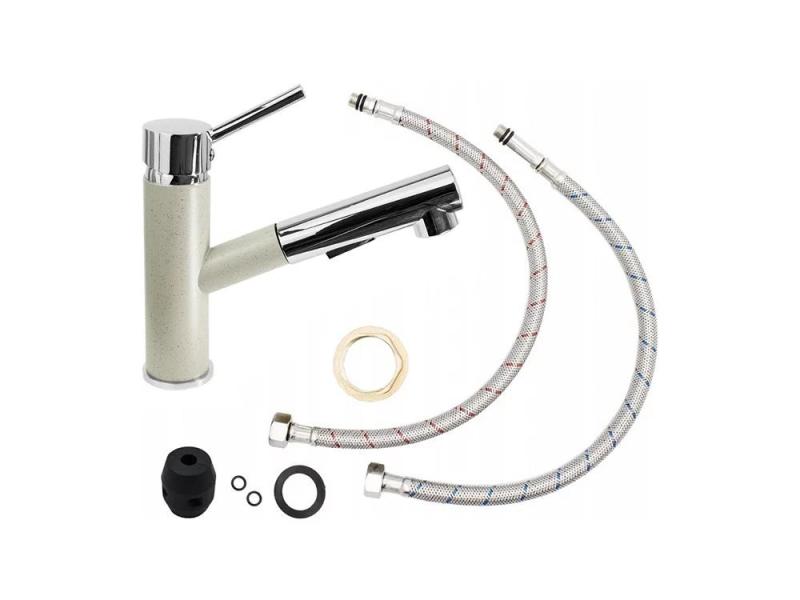 Graniteland Ceres Keukenmengkraan Beige zand met Uittrekbare Uitloop en Dubbel-Functie Handdouche 1208970708