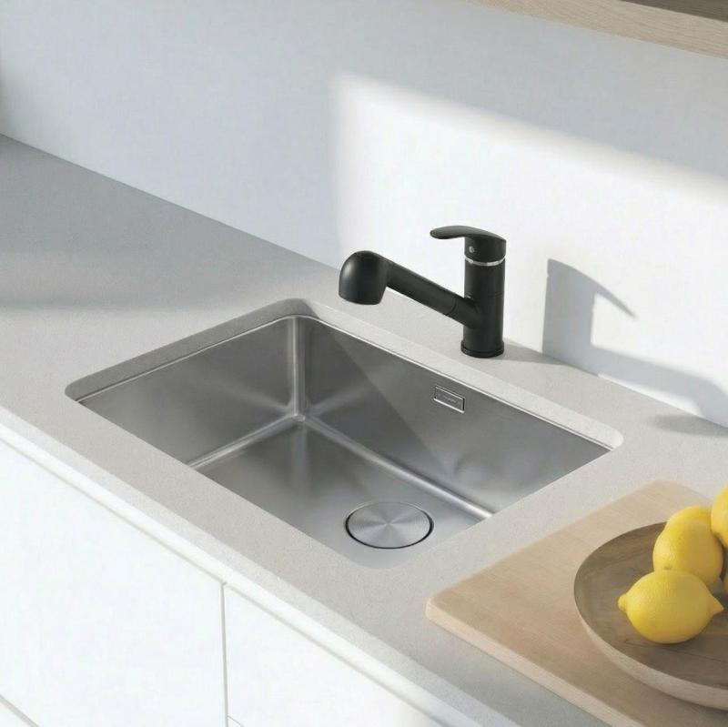 Graniteland Rhea Keukenmengkraan  Zwart met Uittrekbare Uitloop en Dubbel-Functie Handdouche 1208970711