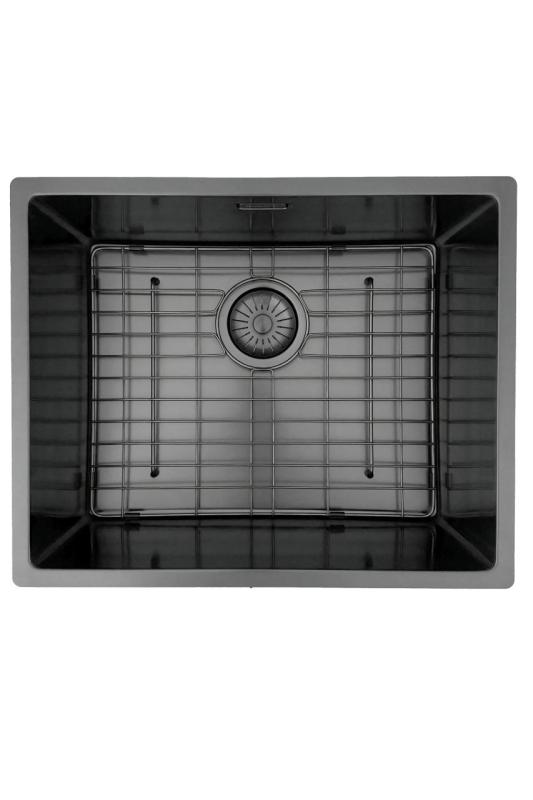 Pure.Sink Prestige  Combinatieset Gun metal spoelbak 50x40 cm met Gun metal Keukenkraan 1208970763
