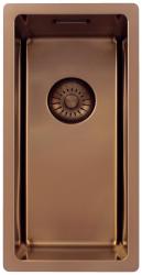 Pure.Sink Exclusivo kleine Koperen spoelbak 18x40 cm 10mm radius onderbouw, vlakbouw en opbouw PEX1840-62