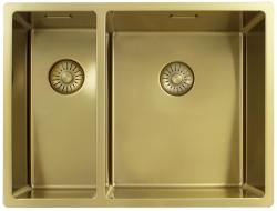 Pure.Sink Exclusivo Gouden 1,5 anderhalve spoelbak 18+34 cm 10mm radius PEX183440-60