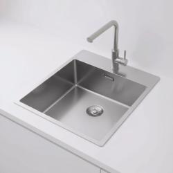 Pure.Sink Exclusivo RVS spoelbak 44x52 cm Tapwing met kraangatbank 10mm radius PEX4040T-02