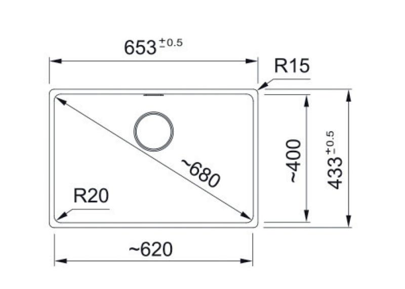 Franke Maris MRG 210-62 Fragranite Coffee cream spoelbak vlakinbouw 135.0725.666
