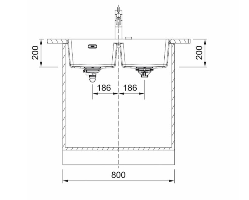 Franke Maris MRG 220-35-35 Fragranite Coffee cream dubbele spoelbak vlakinbouw 135.0725.668