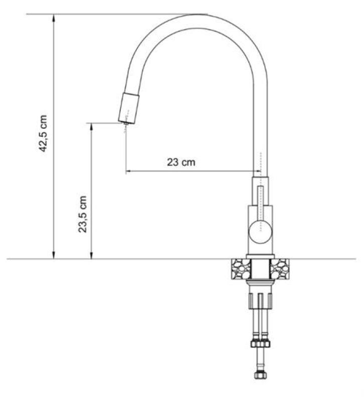 Quadri Selene Keukenmengkraan RVS 3-weg met flexibele uitloop en extra aansluiting voor gefilterd water 1208971407