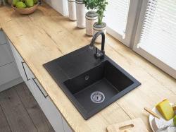 Graniteland Nex Granieten Arduin hardsteen look spoelbak met afdruipgedeelte 574x464 mm 1208971426