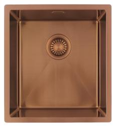 Pure.Sink Luxion Koperen spoelbak 36x40 cm onderbouw, vlakinbouw en opbouw PLX3640-62