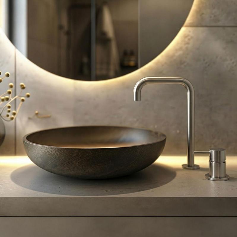 MURO TUA 2-gats wastafelkraan chroom met haakse uitloop 1208972108