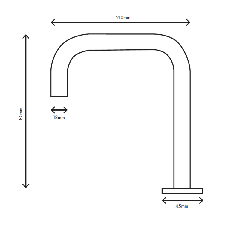 MURO TUA 2-gats wastafelkraan chroom met haakse uitloop 1208972108
