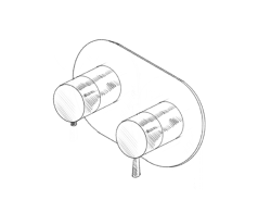 MURO TUA inbouw douchethermostaat kraan met 1 uitgang chroom M1.B31T.S.CR