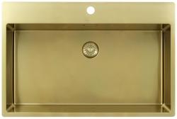 Pure.Sink Exclusivo Gouden Grote Spoelbak 75x40cm Tapwing met Kraangat PEX7540T-60