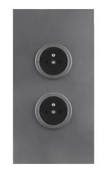 Indux Corner Еnergiezuil met 2 Stopcontacten Penaarde Gun metal 1208972282