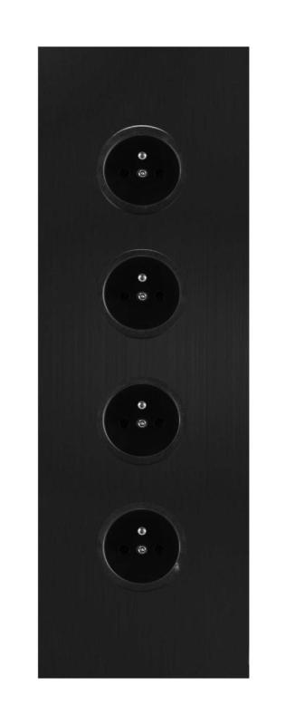 Indux Corner Еnergiezuil met 4 Stopcontacten Penaarde Zwart 1208972305