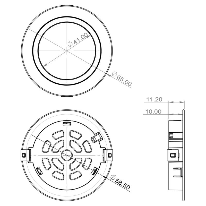 Indux Luma kleine inbouw keuken Multi Tone LED Spot RVS-look 1208972326