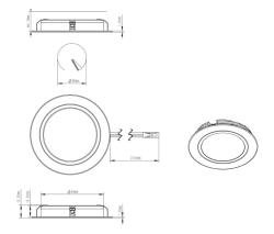 Indux Luma inbouw keuken Multi Tone LED Set 3 Spots Wit 1208972409