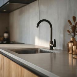 Aquanello Casa Zwarte Eenhendel Keukenmengkraan BL-1201-CS