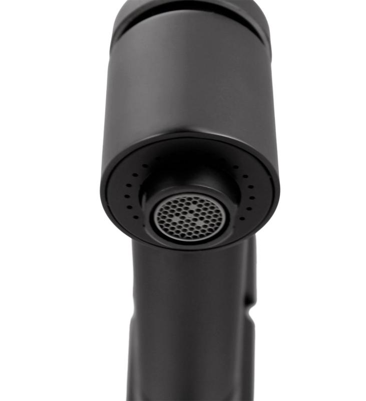 Aquanello Voss Keukenmengkraan Zwart met Uittrekbare Uitloop en Sproeifunctie BL-7200-VS