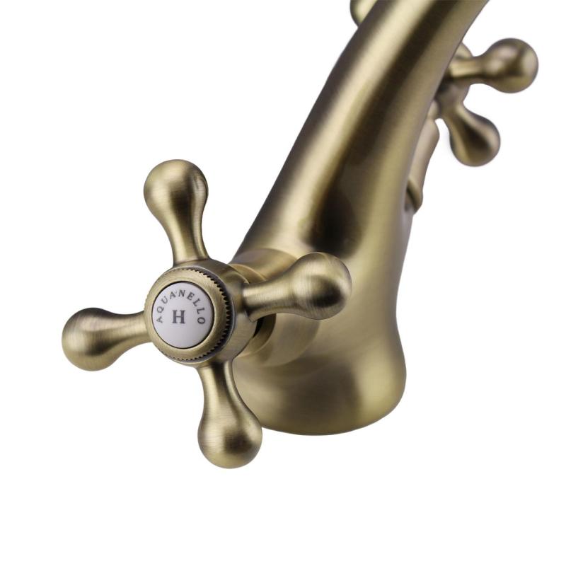 Aquanello Heritage Ascot Klassieke Nostalgische Wastafelmengkraan Brons BN-4101-HA