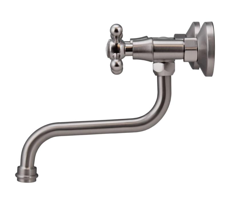 Aquanello Heritage Ascot Klassieke Keuken Muurkraan RVS NB-4111-HA