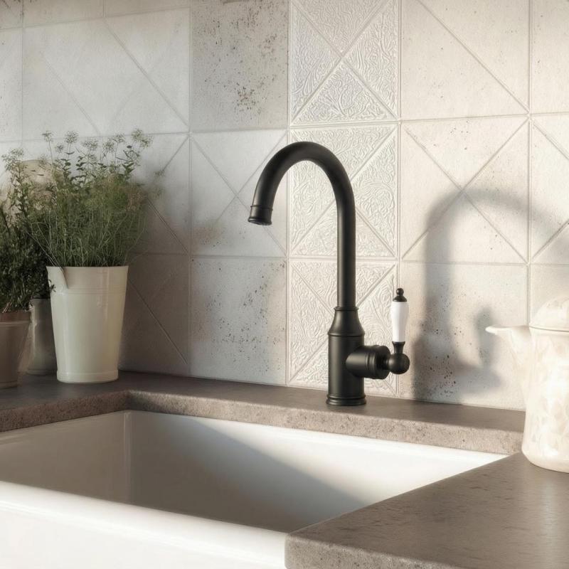 Aquanello Heritage Manor Klassieke Keuken Nostalgische Keukenkraan Zwart BL-9001-HM