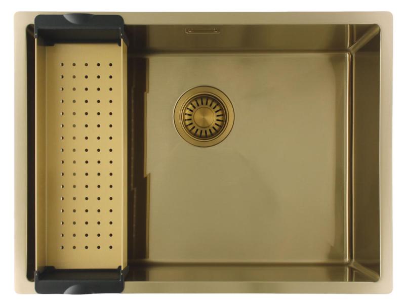 OUTLET Pure.Sink Luxion Gouden spoelbak 55x40 cm onderbouw PLX5540-60