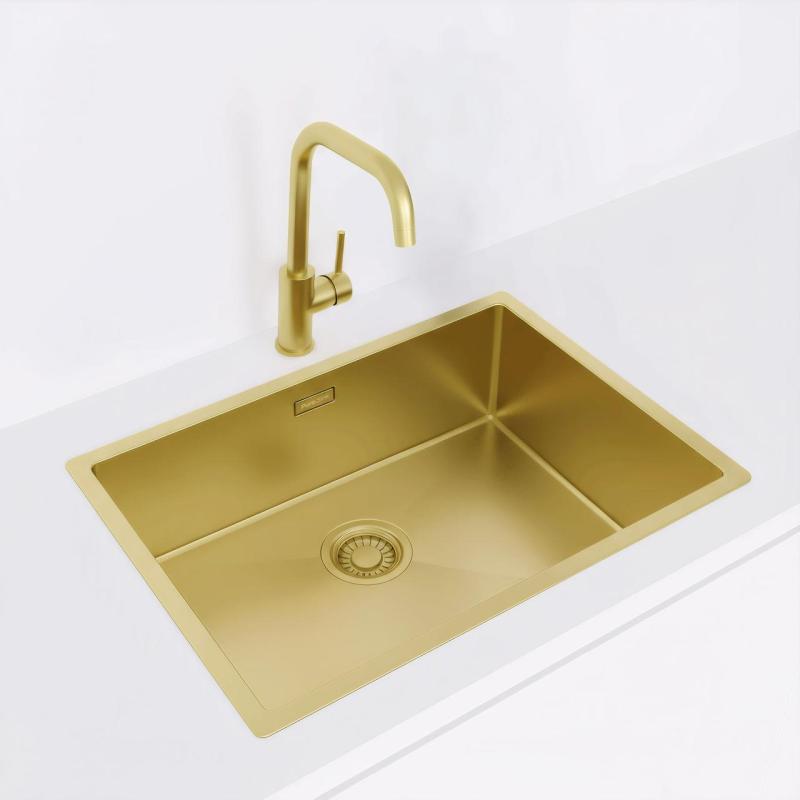 OUTLET Pure.Sink Luxion Gouden spoelbak 55x40 cm onderbouw PLX5540-60
