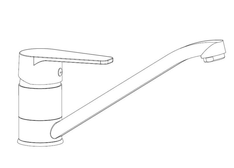 Aquanello Casa Lage Eenhendel Keukenkraan Chroom CR-1203-CS